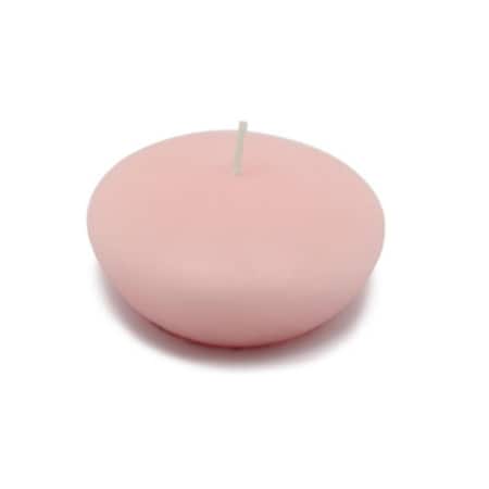 Zest Candle 3 in. Light Rose Floating Candles, 12PK CFZ-047